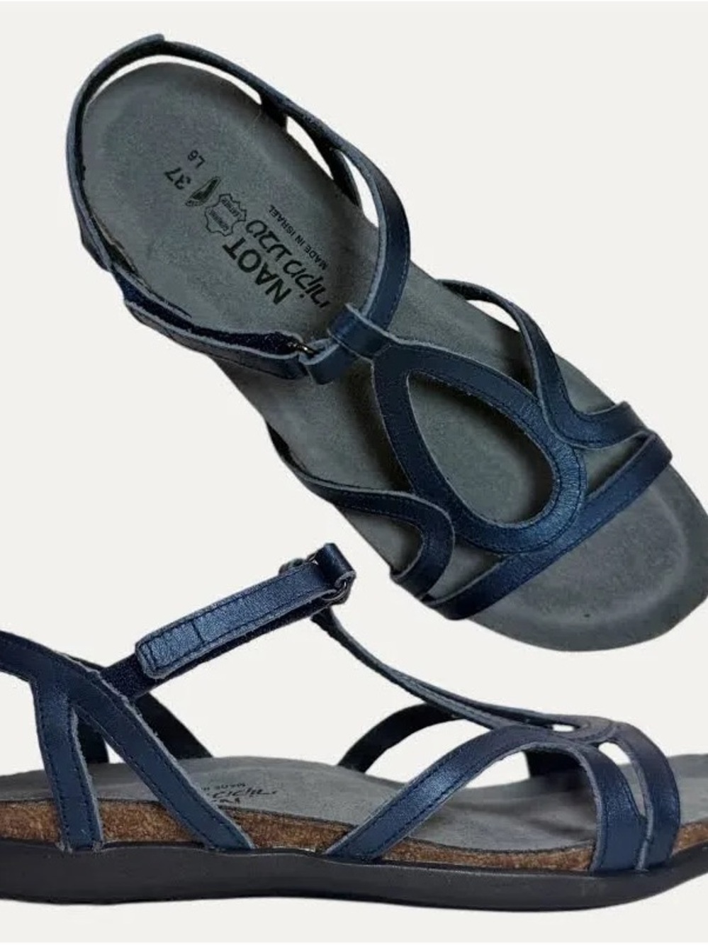 Naot Navy Leather Dorith Sandals